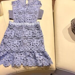 Goodnight Macaroon Lavender Floral Lace Party Dress